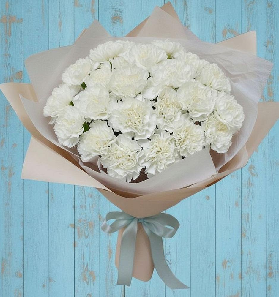 Букет Хрустальное утро в Дарасун Букет цветов из: Гвоздики в Дарасун