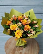 Букет цветов из:  Альстромерии и Розы в Дарасун