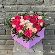 Композиция моя любовь в Дарасун Цветочная композиция из Розы в коробке в Дарасун