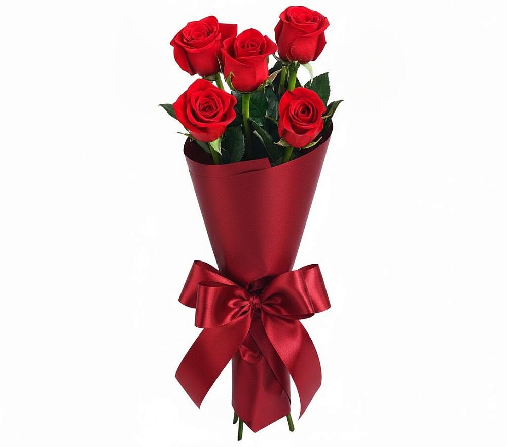 5 Красных роз Эдлесс Лав в Дарасун Букет 5 Красных роз Эдлесс Лав в Дарасун