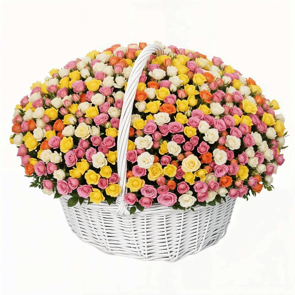 Премиум корзина Кустовых Роз в Дарасун Премиум букет из: Розы в Дарасун