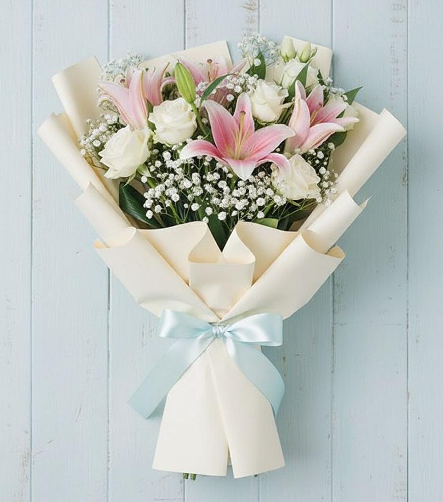 Букет Лилии в Дарасун Букет цветов из: Лилии в Дарасун