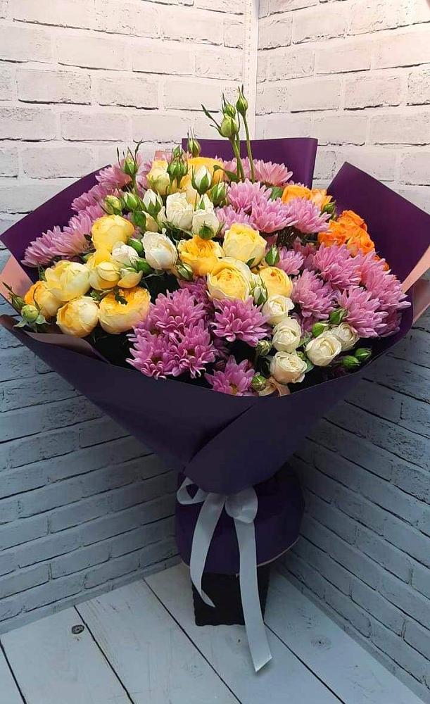 Букет цветов из: Хризантемы и Розы в Дарасун