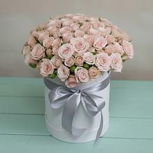 Цветочная композиция из Розы в шляпной коробке в Дарасун