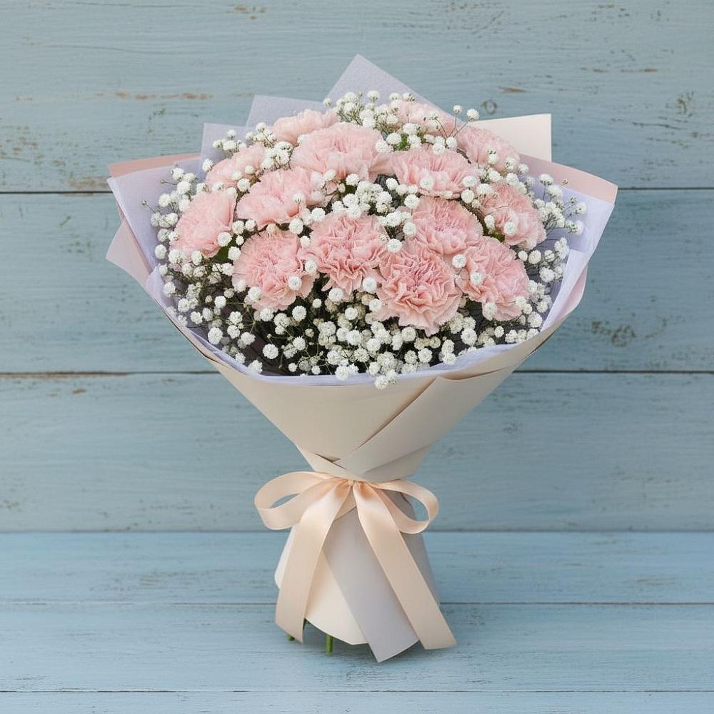 Букет Нежность рассвета в Дарасун Букет цветов из: Гвоздики в Дарасун