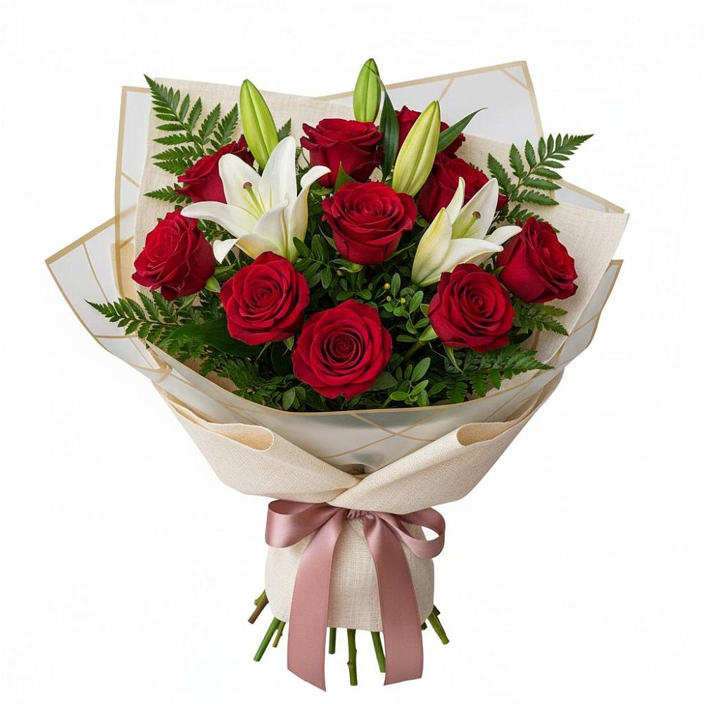 Букет цветов из: Лилии и Розы в Дарасун