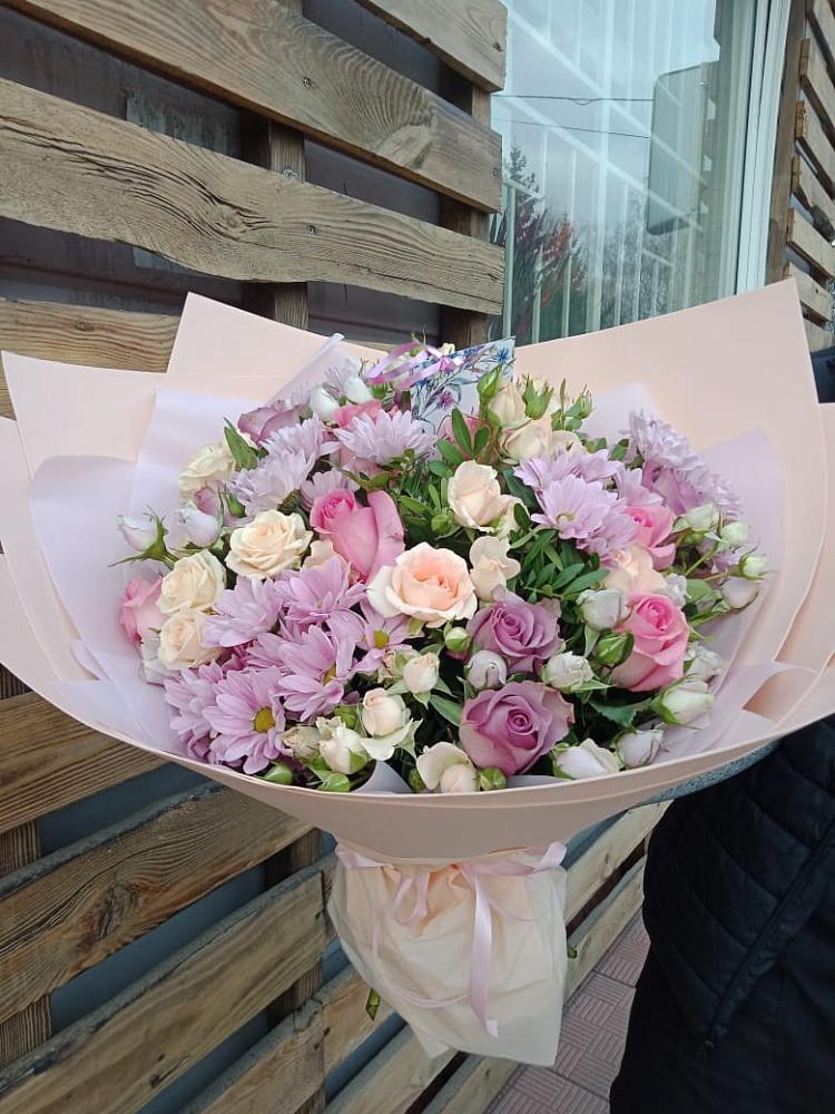 Букет цветов из: Розы и Хризантемы в Дарасун