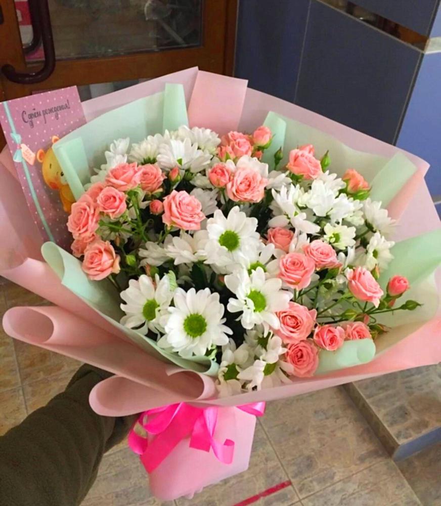 Букет цветов из: Розы и Хризантемы в Дарасун