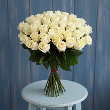 Букет 51 Белая роза Эдлесс Лав в Дарасун