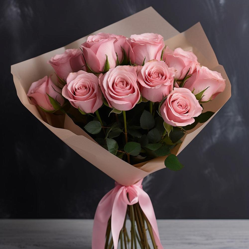 11 розовых роз в Дарасун Букет 11 розовых роз в Дарасун