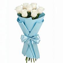 Букет 7 белых роз Проуд в Дарасун