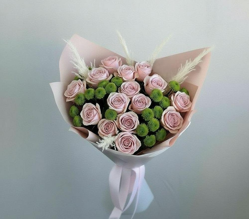 Букет доброе утро в Дарасун Букет цветов из: Розы и Хризантемы в Дарасун