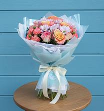 Букет цветов из:  Хризантемы и Розы в Дарасун