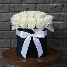 Композиция воздушная нежность в Дарасун Цветочная композиция из Розы в шляпной коробке в Дарасун